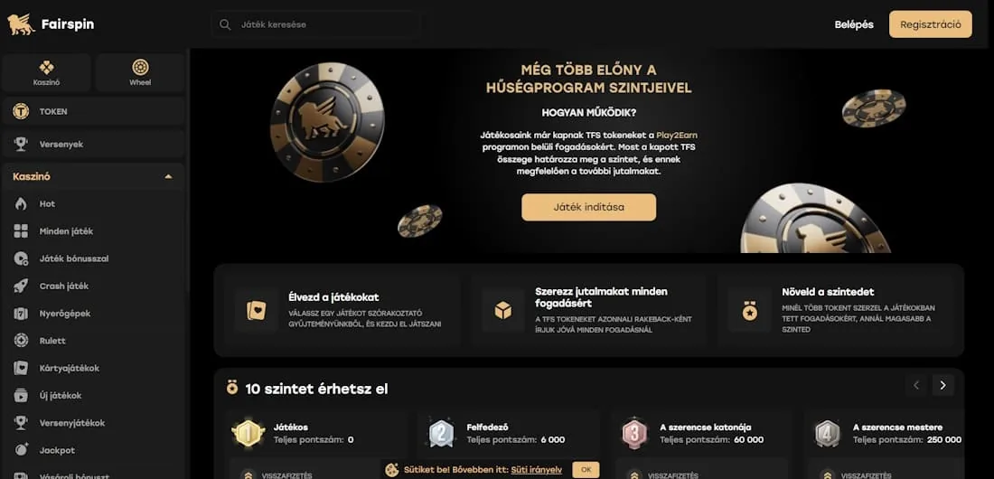 szerencsejáték versenyek VIP rendszer bónuszok
